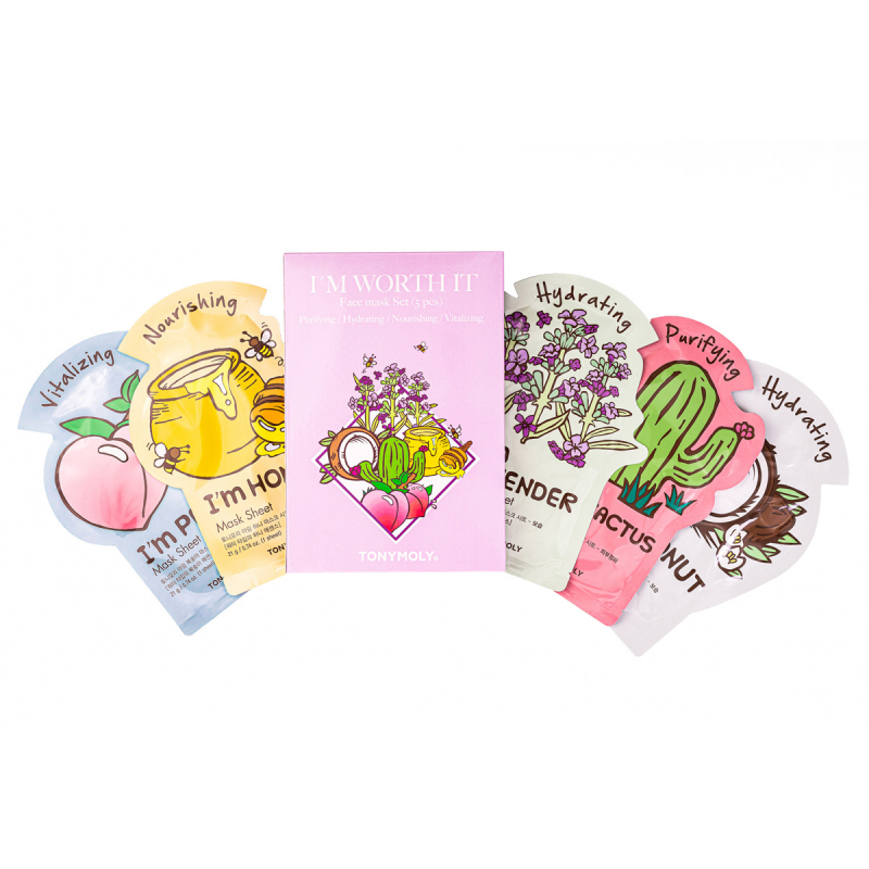 Фото - Маска для обличчя Tony Moly TONYMOLY I´m Worth It Face Mask Set 5pcs TM-IW-SET 