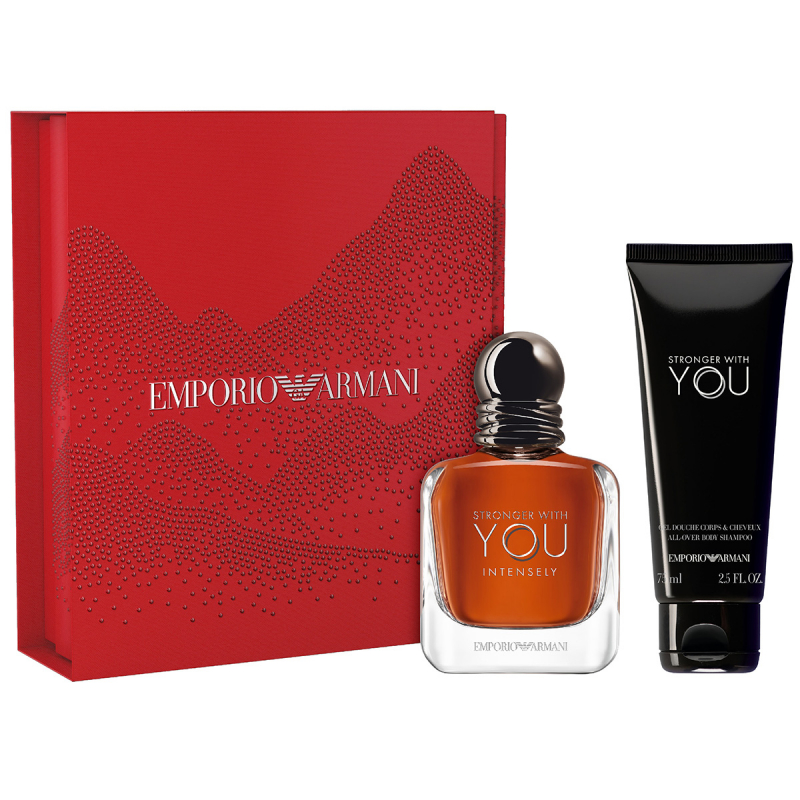 giorgio armani emporio armani - stronger with you intensely woda perfumowana 75 ml   zestaw